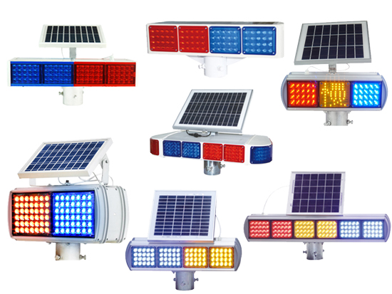 Solar warning light - flashing light