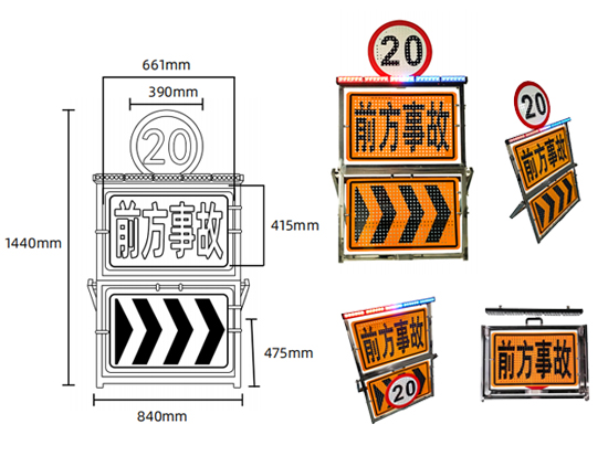 Police product - Folding temporary inspection sign